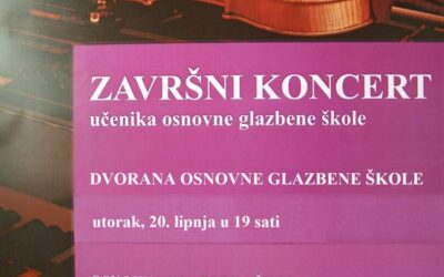 Završni koncert učenika osnovne glazbene škole